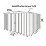 KOVINSKA VRTNA HIŠKA GLOBEL DREAM 1010 ANTRACIT Š296 X G300 X V203 CM - slika 5